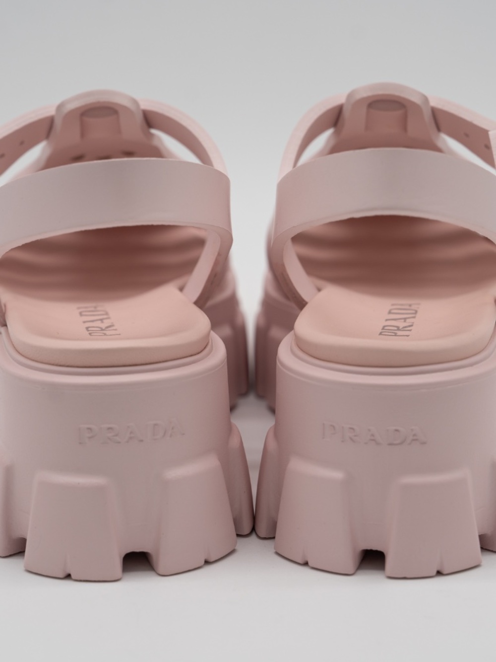 Prada Fisherman Platform Sandals Cage Pink Rubber Women's size 39 eu 9 US - Picture 5 of 12